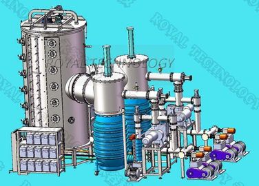 Giá tốt. Máy phủ chân không DC Power PVD Mạ phim kim loại với điều khiển PLC trực tuyến