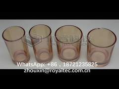 Màu hổ phách nhạt trên đồ thủy tinh