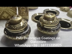 Máy bọc vàng đồ thủy tinh 2 mặt màu vàng phản xạ, gắn kết mạnh TiN phủ vàng